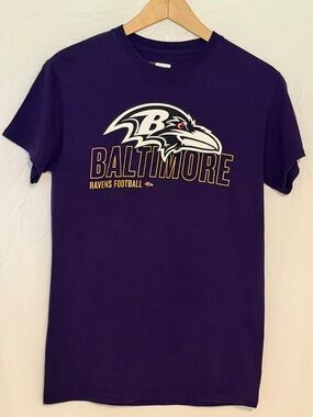 Official Baltimore Ravens NFL Football Team Graphic Purple T-Shirt Tee